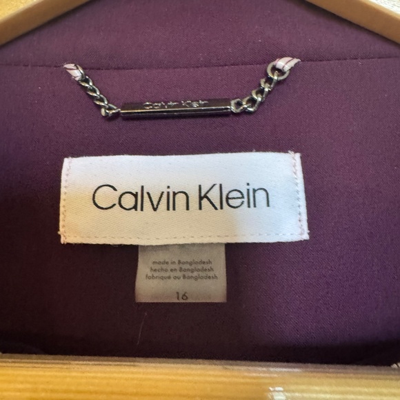 Calvin Klein Longline Open-Front Blazer - Size 16 - Picture 3 of 3